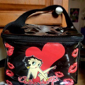 Vintage Betty Boop Black Vinyl Tote